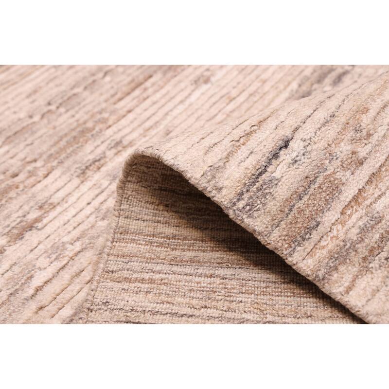 ECARPETGALLERY Hand Loomed Elysian Beige Rug - 8'1 x 9'10