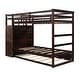 preview thumbnail 40 of 43, Wood Twin Over Twin Bunk Bed with Trundle and Staircase