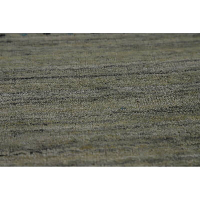 Hand Knotted Oriental 100% Wool Carpet Tribal Animal Pictorial Greys & Charcoal Gabbeh Area Rug - 8' 0'' X 5' 5''