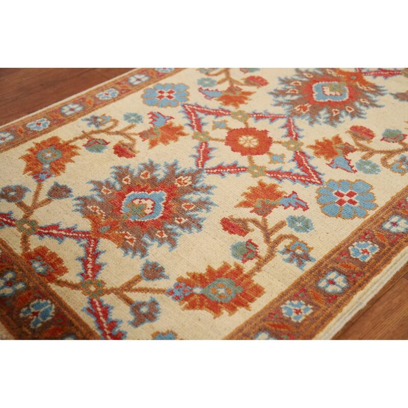Floral Kazak Oriental Foyer Rug Handmade Wool Carpet - 2'0" x 3'0"