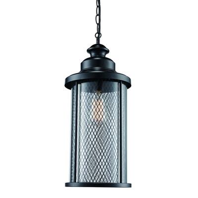Outdoor Imports 40745 BK One Light Hanging Lantern Stewart Black - Exact Size