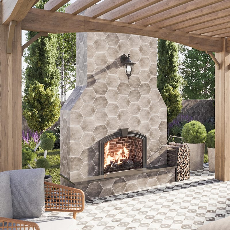 Merola Tile D'Anticatto Decor Triangoli 8-3/4" x 8-3/4" Porcelain Floor and Wall Tile