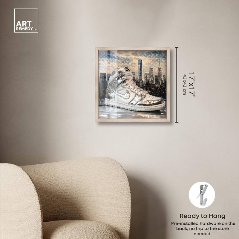 NYC Metallic Sneaker Shadowbox by Art Remedy