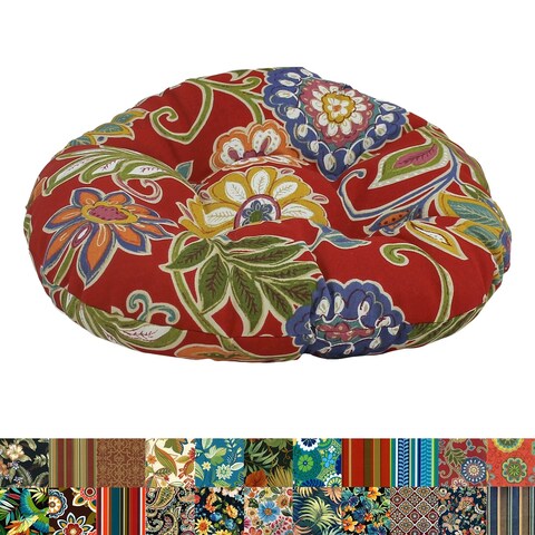 18-inch Round Indoor/Outdoor Footstool Cushion (Cushion Only) - 18 x 18