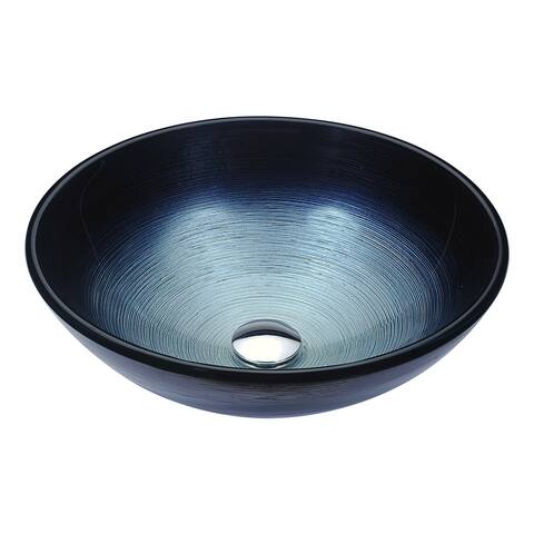 Gardena Series Deco-Glass Vessel Sink in Brushed Dusk