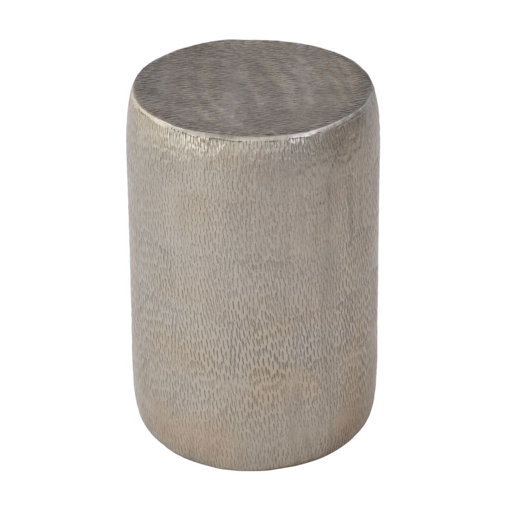 Sahara 12 in. W Round Stainless Steel End Table