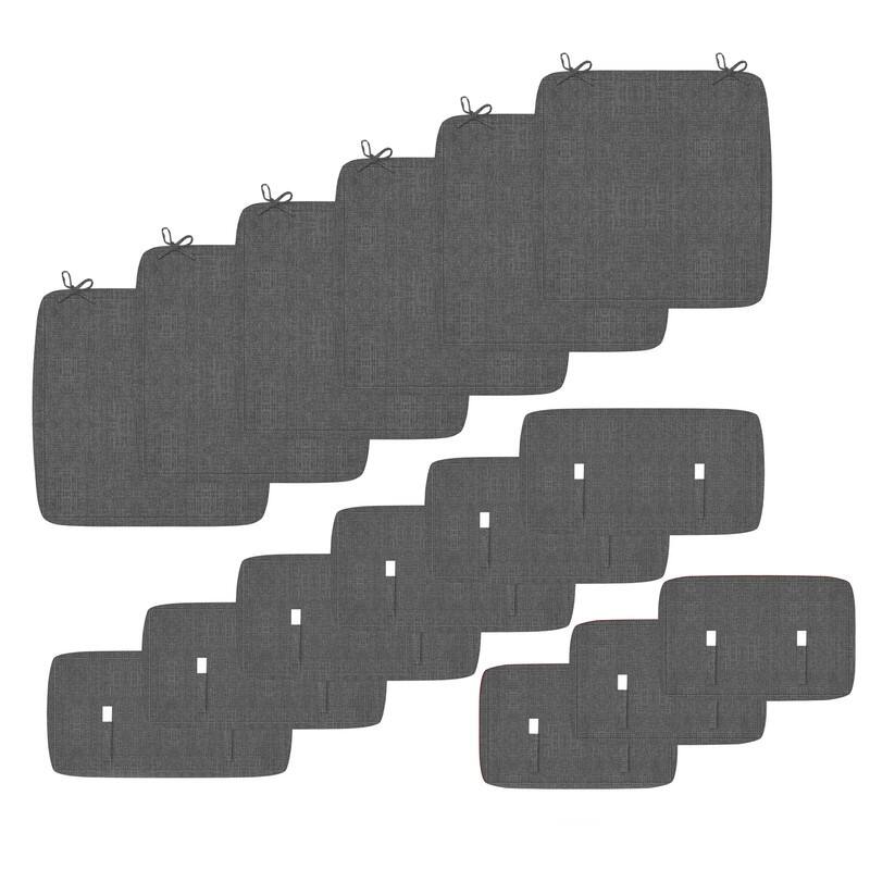 FINCATI 28" × 28" Outdoor Cushion Cover, Sofa Cushion Replacement Slipcover, Patio Seat Cover 28 Inches (COVER ONLY!) - Dark Grey