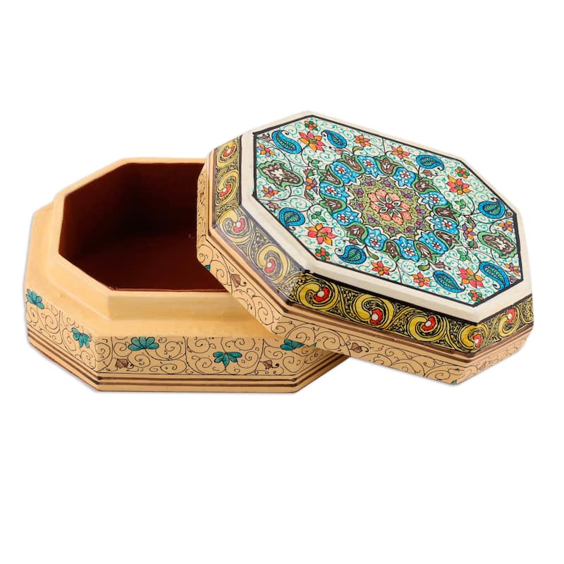Novica Handmade Persian Garden Decorative Wood Box