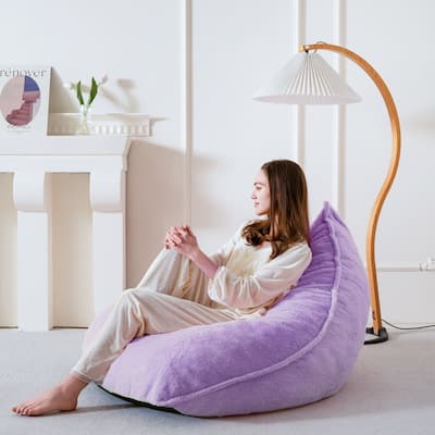 Triangular Bean Bag Sofa with Non-Slip Bottom