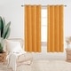 preview thumbnail 115 of 113, Deconovo Gold Line 52 Width Curtain Panel Pair (2 Panel) 52Wx72L Inch - Orange Flame
