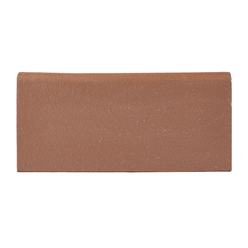 Merola Tile Lincoln Quarry Bullnose Mayflower Red 3-5/8" x 7-5/8" Ceramic Floor and Wall Trim