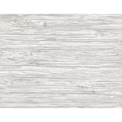 Seabrook Designs Lillian August Washed Shiplap Embossed Vinyl Unpasted Wallpaper