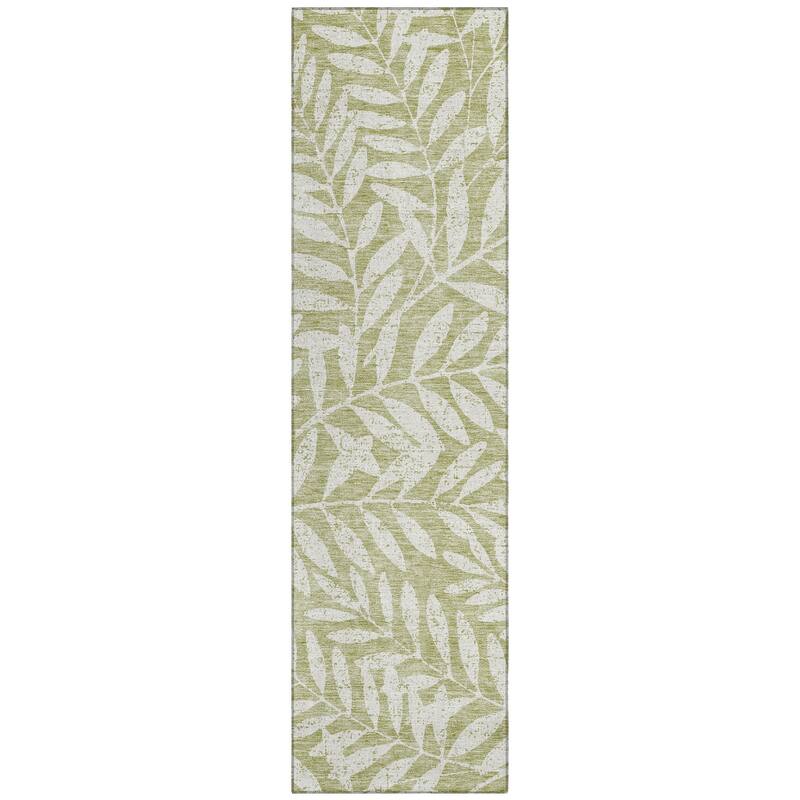 Machine Washable Indoor/ Outdoor Chantille Palm Rug
