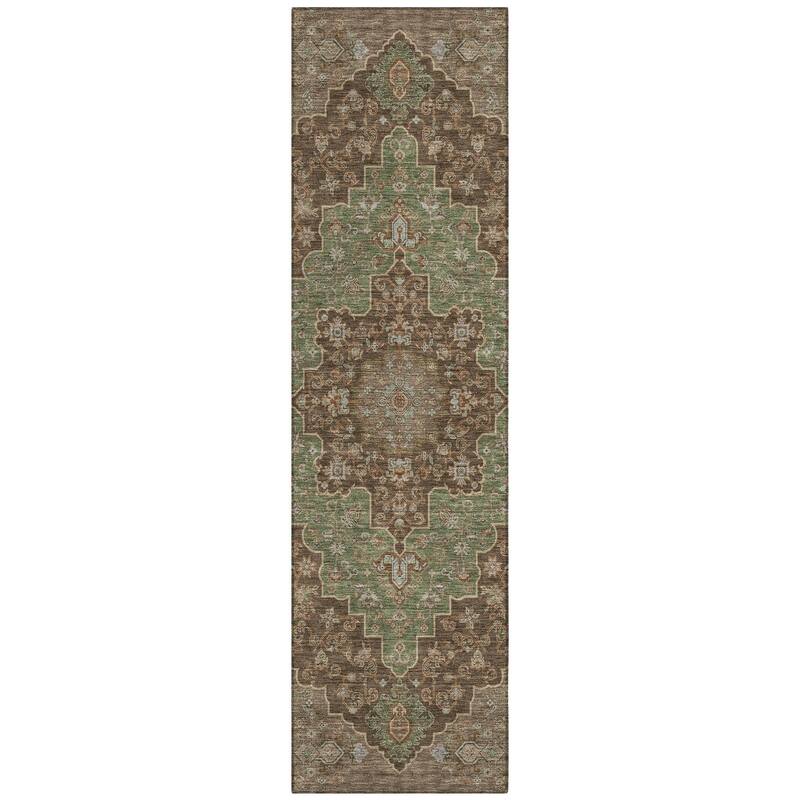 Machine Washable Indoor/ Outdoor Traditional Karachy Chantille Rug