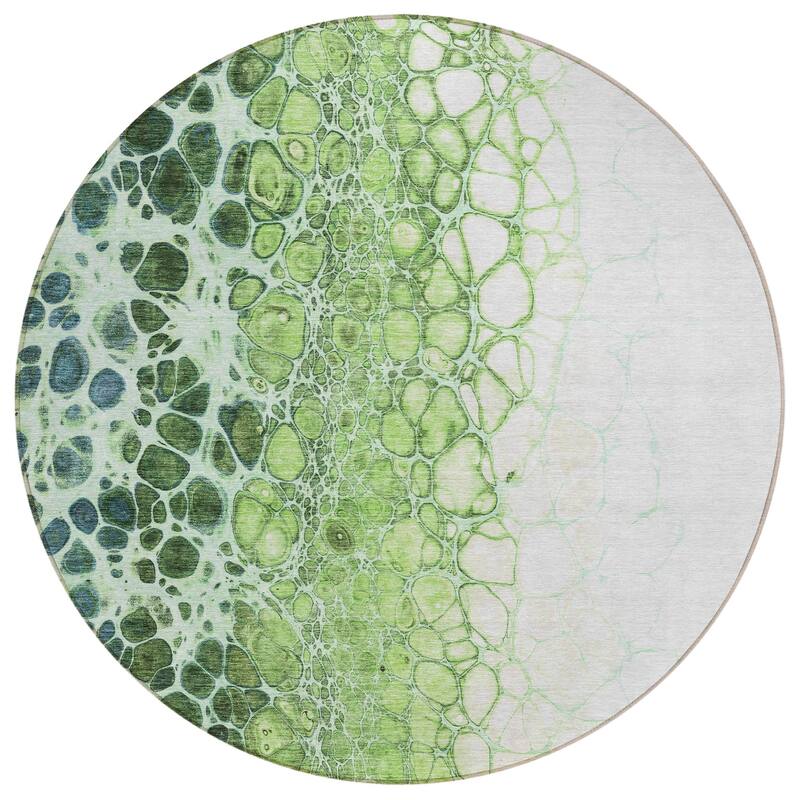 Machine Washable Indoor/ Outdoor Chantille Abstract Cobblestone Rug