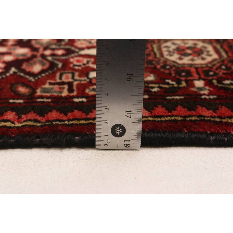 ECARPETGALLERY Hand-knotted Andelz Cream, Grey, Red, Red, Salmon Wool Rug - 4'7 x 6'8