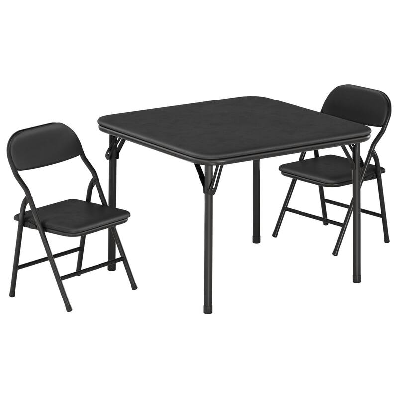 3/5-Piece Kids Folding Table and Chairs Set, Toddlers Children's Activity Table and Chairs Set