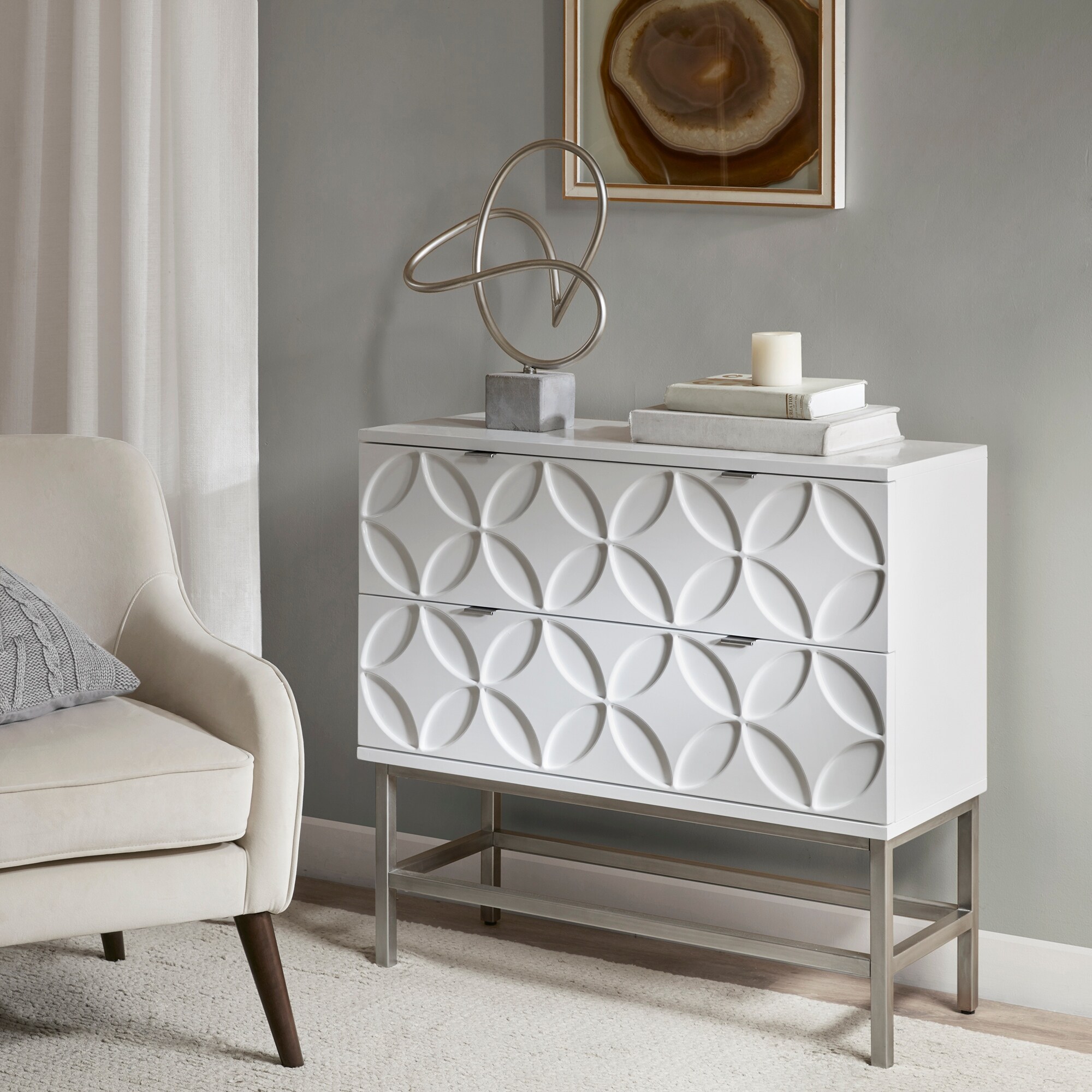 Madison Park Beacon Accent Chest with 2 Drawers On Sale Bed