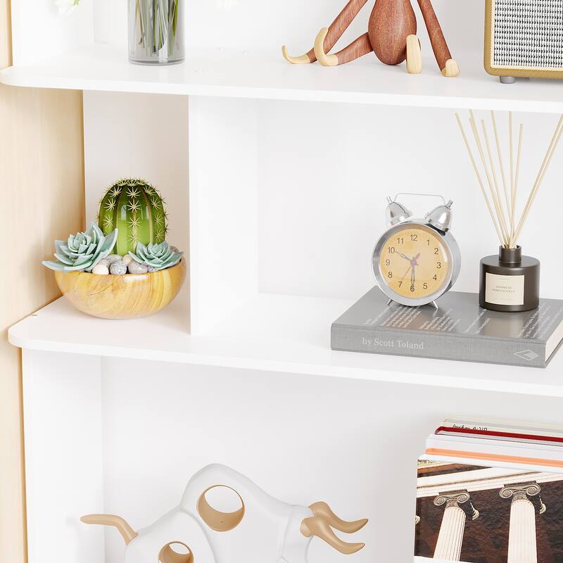 81.9"H Bookshelf Free Combination Shelf Creative Bookcase Bathroom