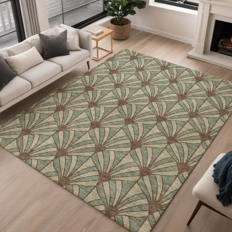Machine Washable Indoor/ Outdoor Casual Kim Chantille Rug