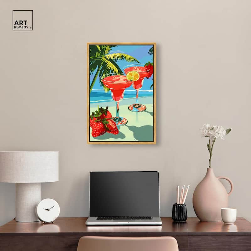 Strawberry Daiquri Breeze Canvas by Art Remedy