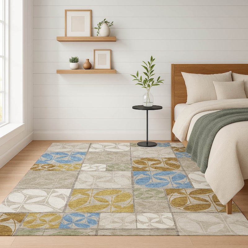 Machine Washable Indoor/ Outdoor Patch Lupton Chantille Rug