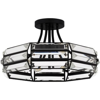 Padilla 4-Light Matte Black Semi-Flush Mount Light