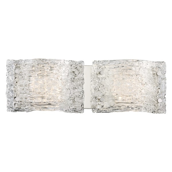 slide 1 of 1, Kovacs Forest Ice 2 Light 18-3/4" Wide Integrated LED Vanity Light Chrome