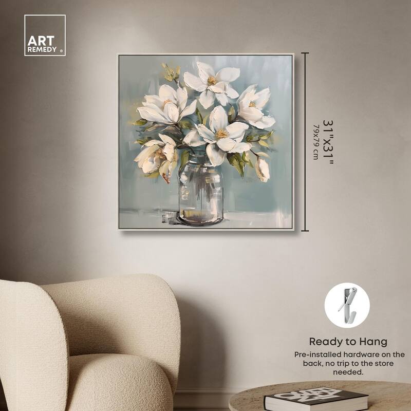 Prismatic Floral and Jar Canvas by Art Remedy