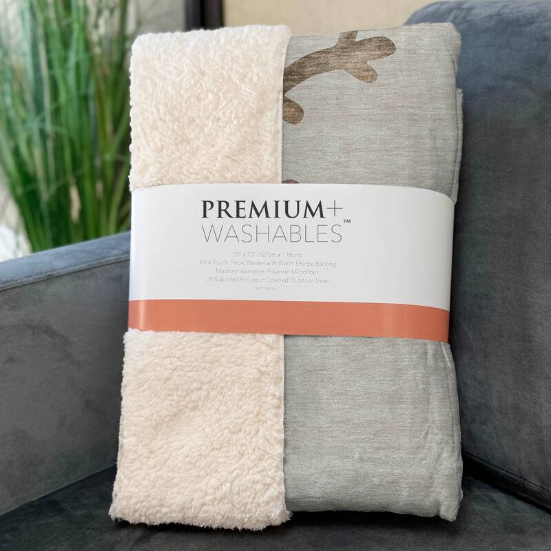 Premium Machine Washable ASB219 Merry Christmas Dog Sherpa Throw Blanket