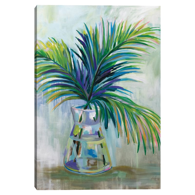 Palm Leaves I by Jeanette Vertentes Canvas Art Print