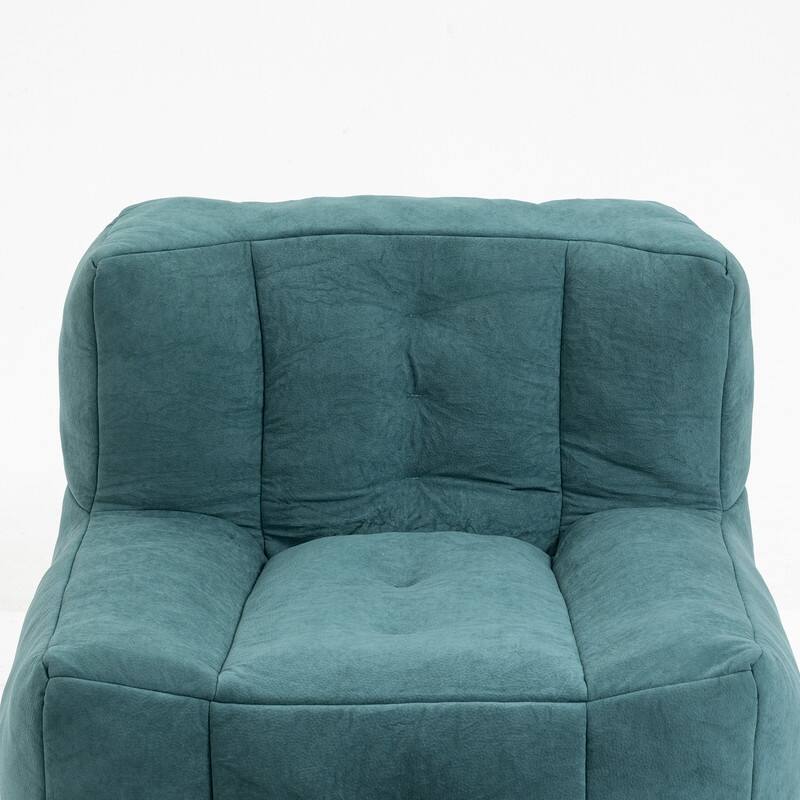 Fluffy Bean Bag Beanbag Chair with Memory Foam and Footrest