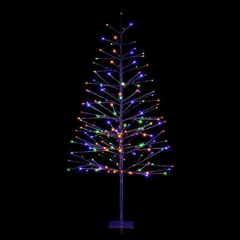Alpine Corporation 60"H Indoor/Outdoor Artificial Christmas Tree with LED Lights