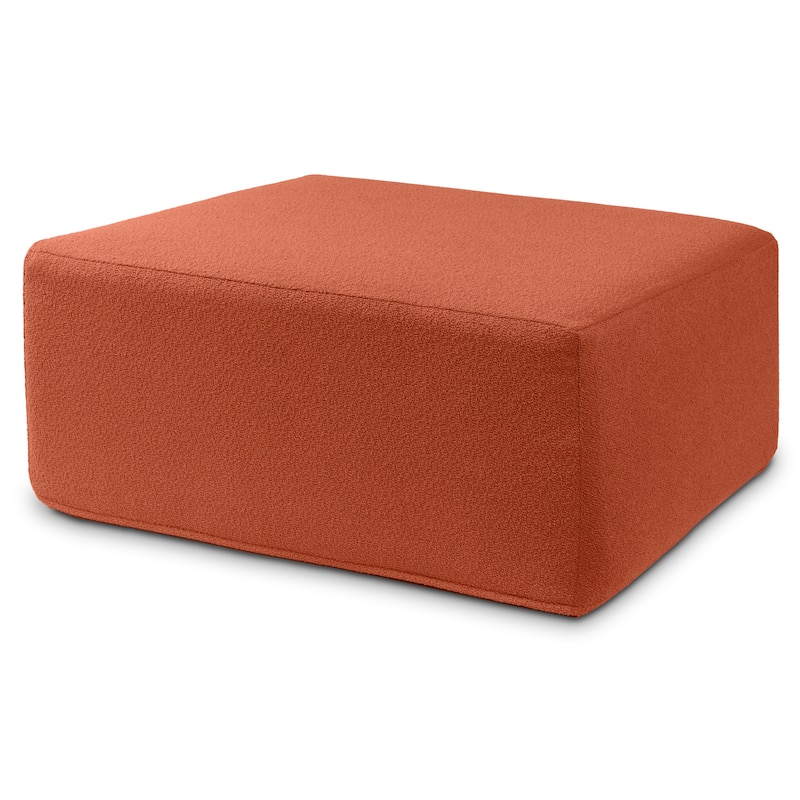 Jaxx Fairlie Couch Ottoman - Oversized Square Foam Coffee Table Ottoman