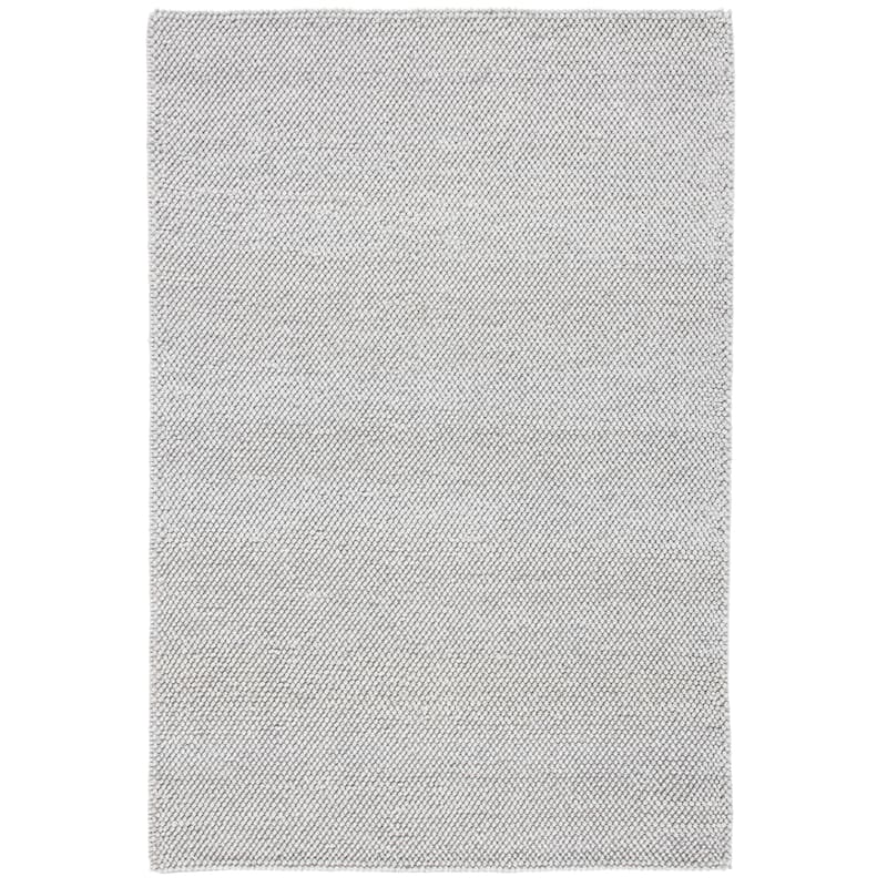 SAFAVIEH Handmade Natura Eduina New Zealand Wool Rug - 6' Square - Silver - Square