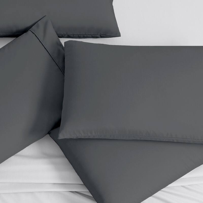 Swift Home 2-Piece Ultra Soft Double-Brushed Microfiber Pillowcase Set - Grey - Standard