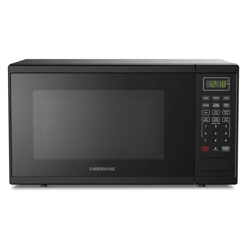 1.1 Cu. Ft. 1000-Watt Digital Microwave Oven, Black - Black