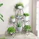 7-Tier Large Metal Plant Stand: Multilayer Flower Planter Pot Storage Shelving