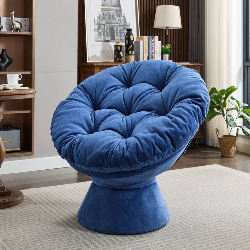 Oversized Swivel Accent Chair, 360-Degree Swivel Barrel Chair, Papasan Chair for Living Room and Bedroom Comfort