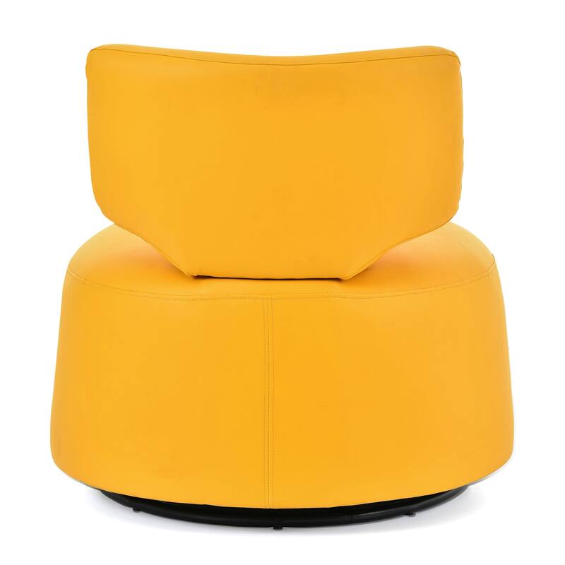 29.13" Wide Swivel PU Fabric Chair