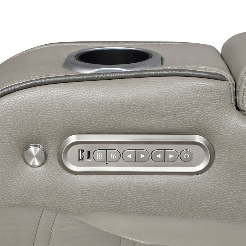 Arbor 73" Leather Power Double Reclining Loveseat with Center Console