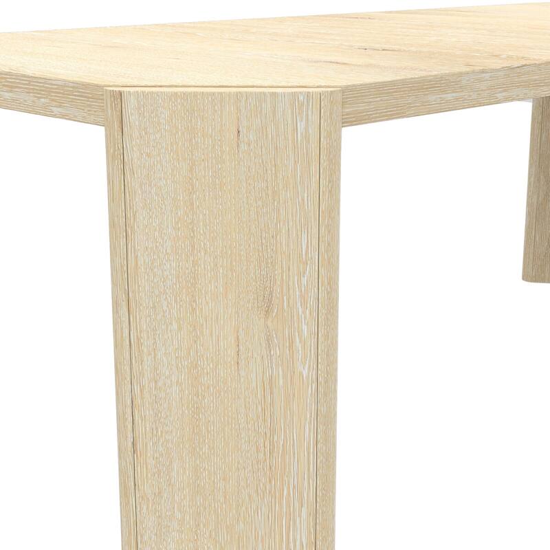 Alpine Furniture Sloane 66-84 in. W Extension Dining Table, Driftwood
