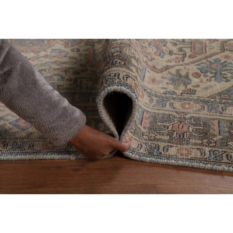 Geometric Tabriz Persian Area Rug Handmade Oriental Wool Carpet - 6'7"x 9'2"