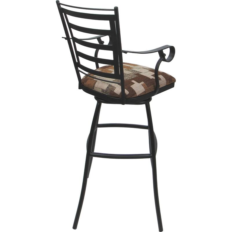 Set of 3 Outdoor Indoor Bar Stool Counter Extra Tall - Jenna with Arms