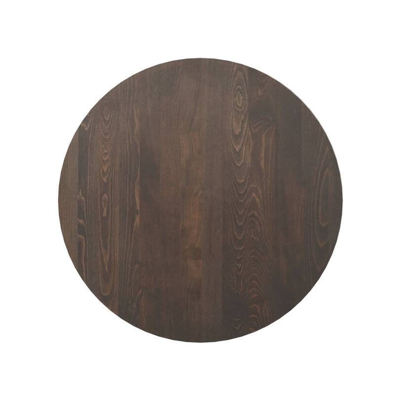 Round Solid Wood Commercial Tabletop with 22" x 22" Table Height X-Base - 30"W x 30"D x 29.5"H