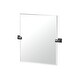 preview thumbnail 3 of 1, Gatco Elevate 19-1/2"W X 24"H Wall-Mounted Frameless Rectangular Matte Black
