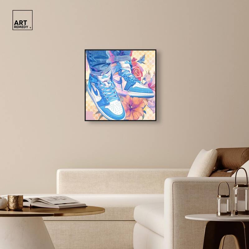 Sneakers in Bloom Canvas by Art Remedy