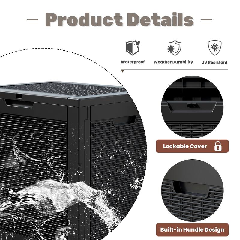 30 Gal. Resin Outdoor Gargen Storage Deck Box