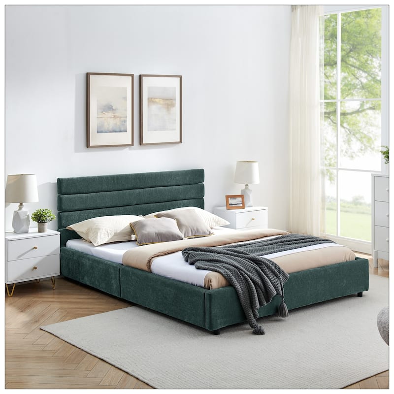 Queen size cushioned bed for Bedroom