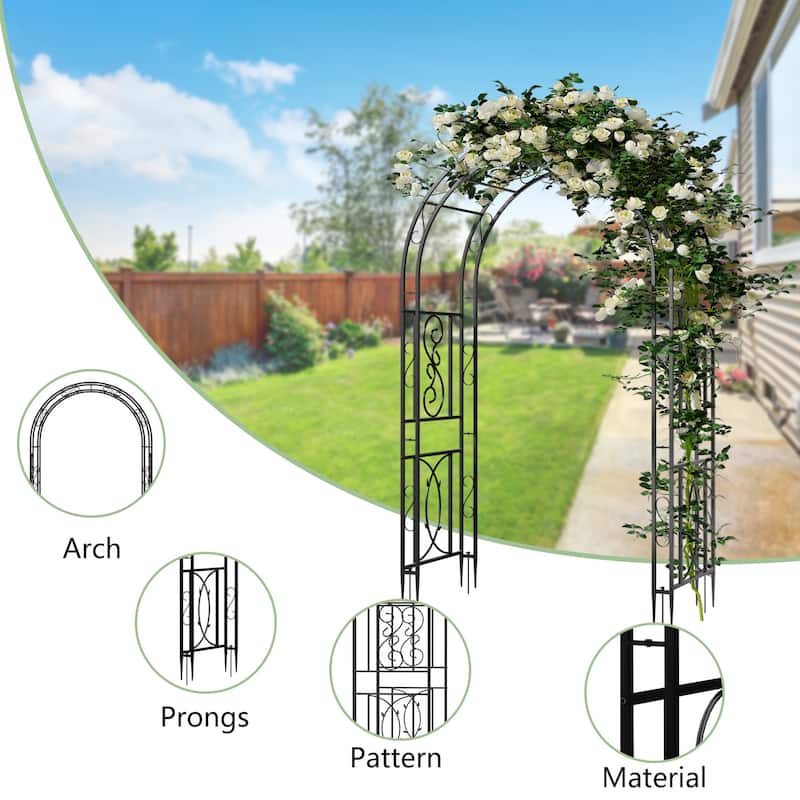 Decorative Metal Garden Trellis Arch Climbing Plants Wedding Ceremony